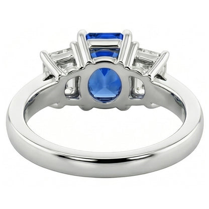 Natural Sapphire Ring 1.50ct - White Gold 14K