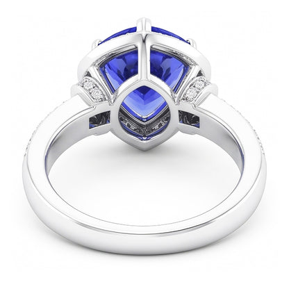 Natural Sapphire Ring 1.50ct - White Gold 14K