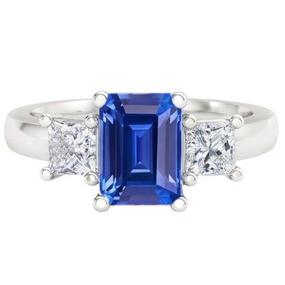 Natural Sapphire Ring 1.75ct - White Gold 14K