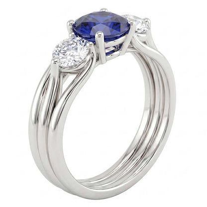 Natural Sapphire Ring 1.75ct - White Gold 14K