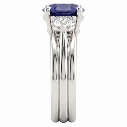 Natural Sapphire Ring 1.75ct - White Gold 14K