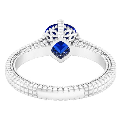 Natural Sapphire Ring 1.75ct - White Gold 14K