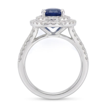 Natural Sapphire Ring 11.25ct - White Gold 14K