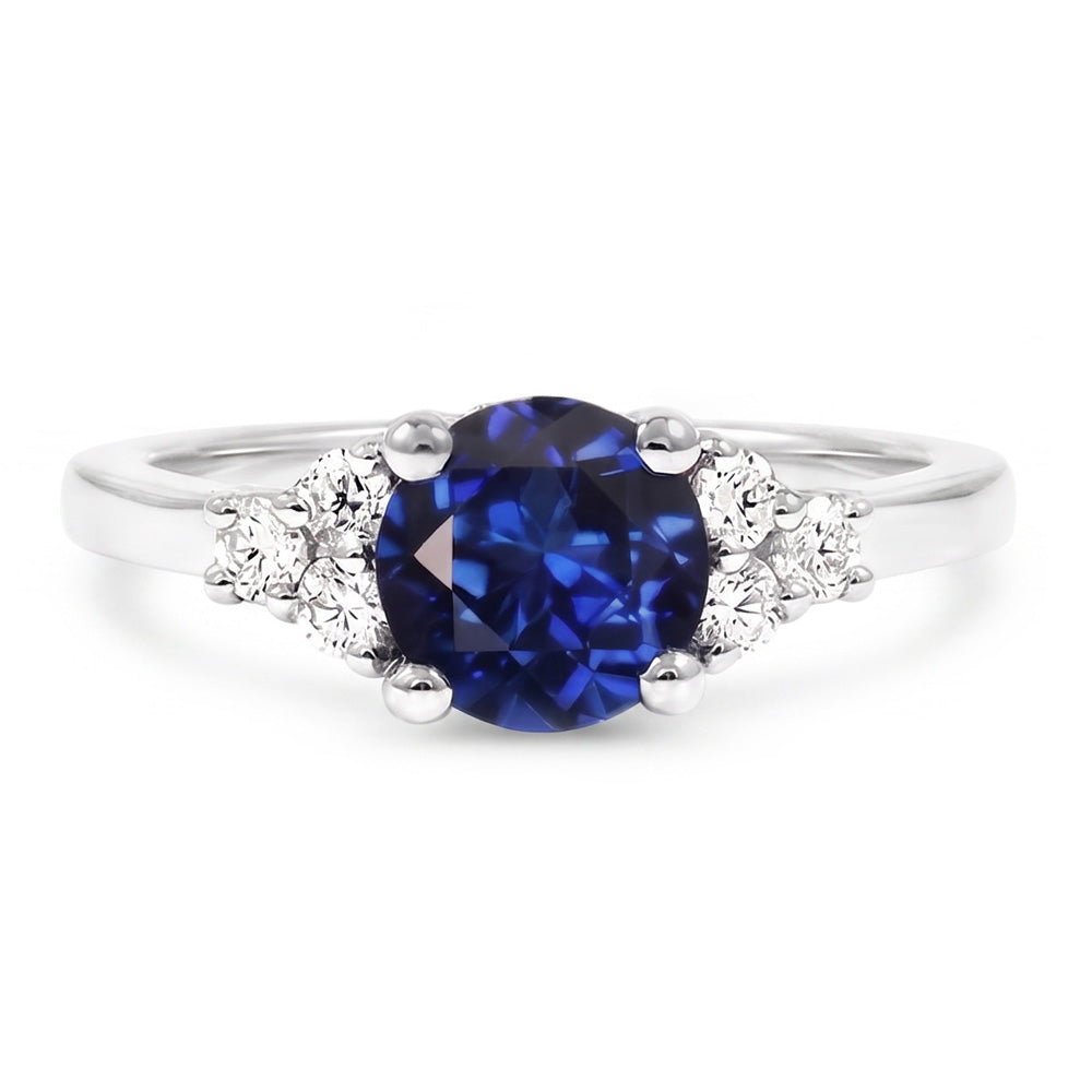 Natural Sapphire Ring 1ct - White Gold 14K