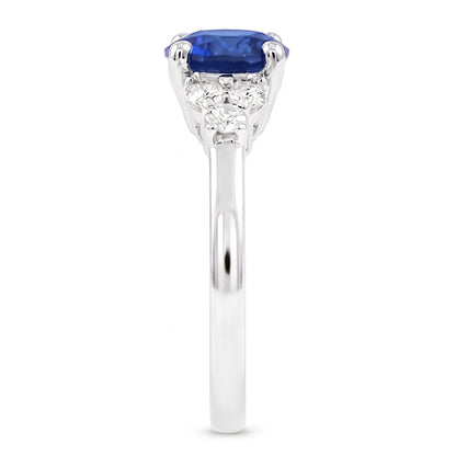 Natural Sapphire Ring 1ct - White Gold 14K