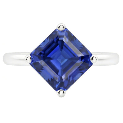 Natural Sapphire Ring 2.50ct - White Gold 14K