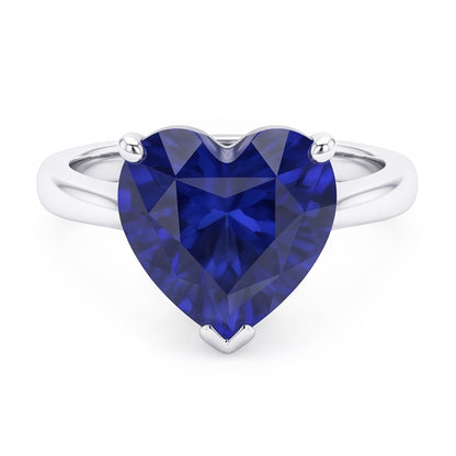 Natural Sapphire Ring 2.50ct - White Gold 14K
