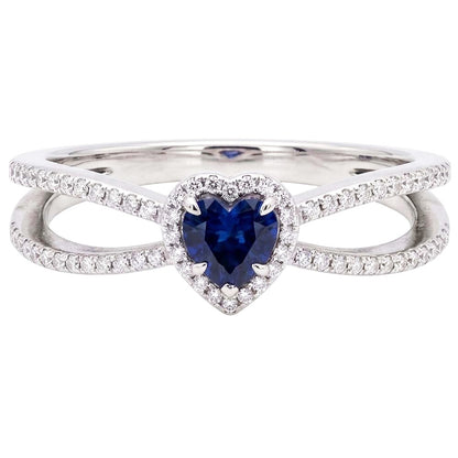 Natural Sapphire Ring 2.50ct - White Gold 14K
