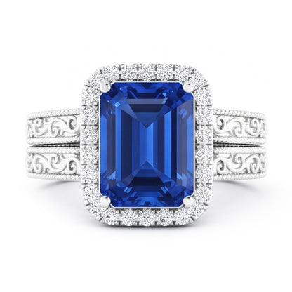 Natural Sapphire Ring 2.50ct - White Gold 14K