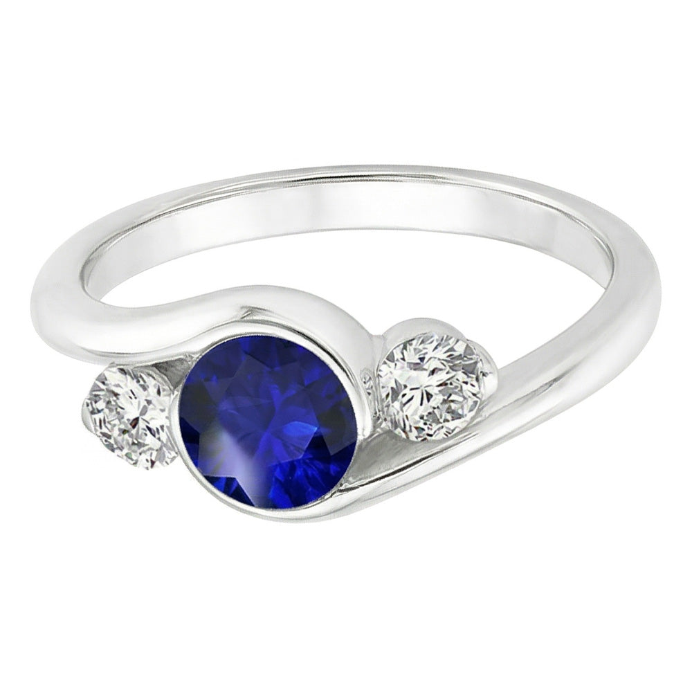Natural Sapphire Ring 2.50ct - White Gold 14K
