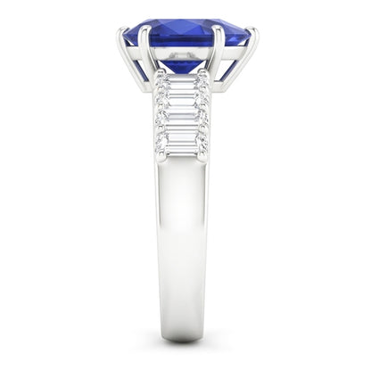 Natural Sapphire Ring 2.50ct - White Gold 14K