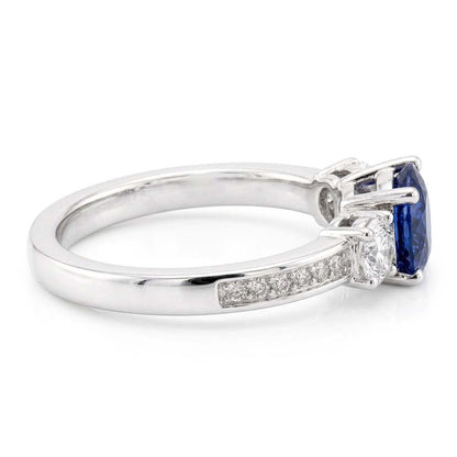 Natural Sapphire Ring 2.50ct - White Gold 14K