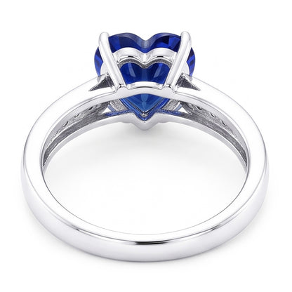 Natural Sapphire Ring 2.50ct - White Gold 14K