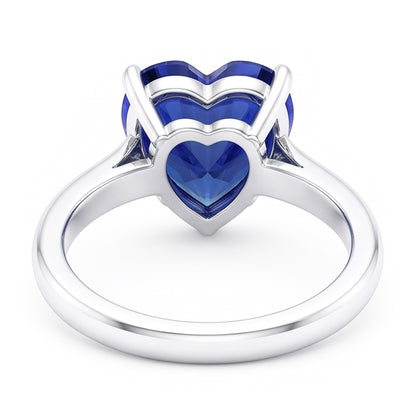 Natural Sapphire Ring 2.50ct - White Gold 14K