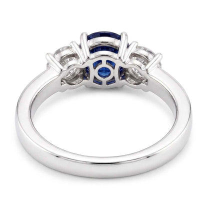 Natural Sapphire Ring 2.50ct - White Gold 14K