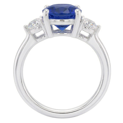 Natural Sapphire Ring 2.50ct - White Gold 14K