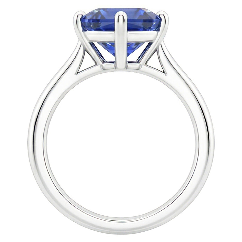 Natural Sapphire Ring 2.50ct - White Gold 14K