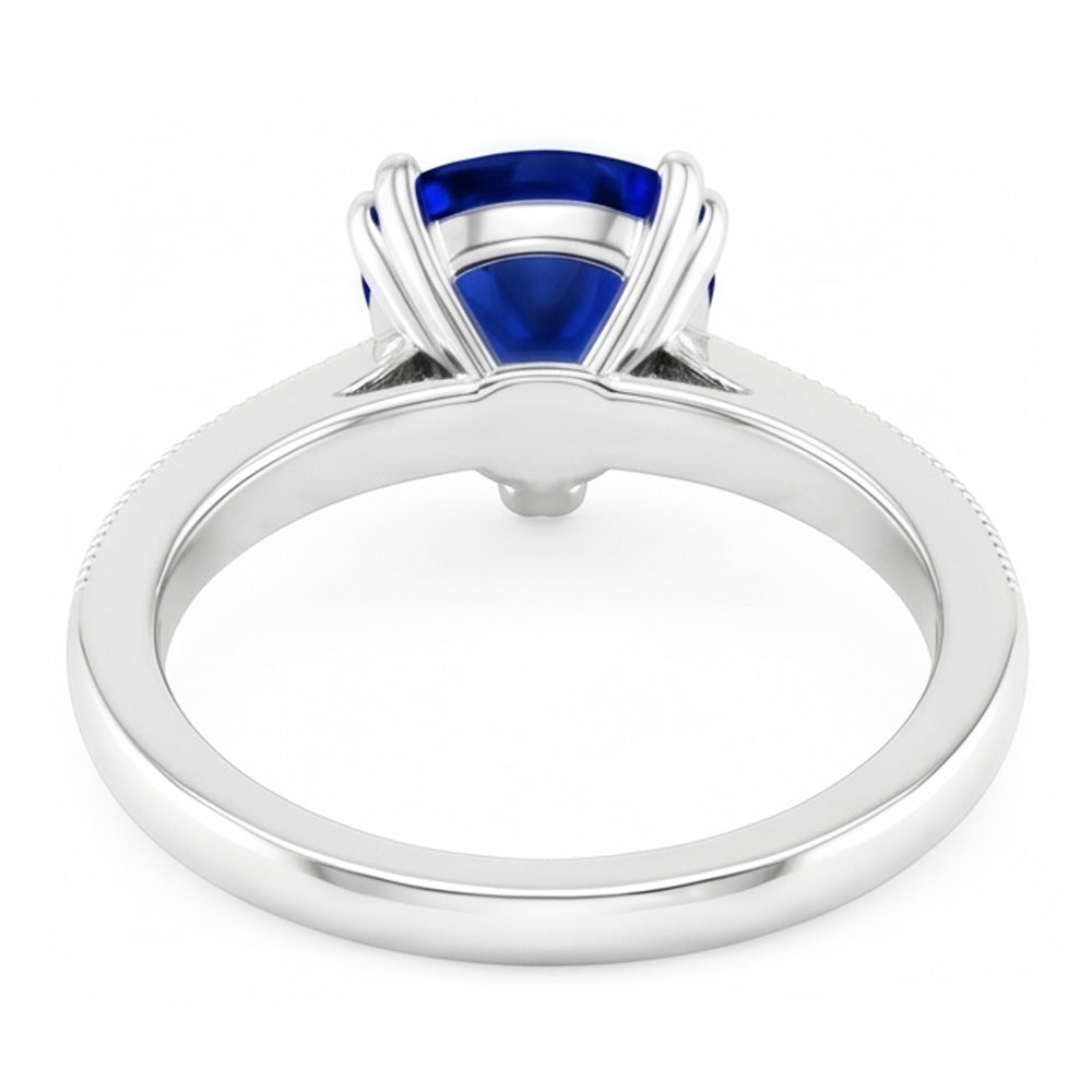 Natural Sapphire Ring 2.50ct - White Gold 14K