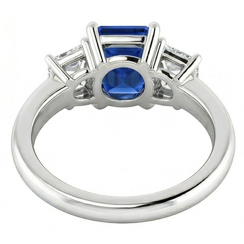 Natural Sapphire Ring 2.50ct - White Gold 14K