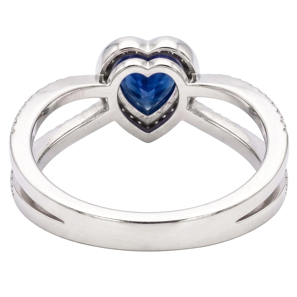 Natural Sapphire Ring 2.50ct - White Gold 14K