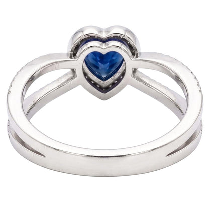 Natural Sapphire Ring 2.50ct - White Gold 14K