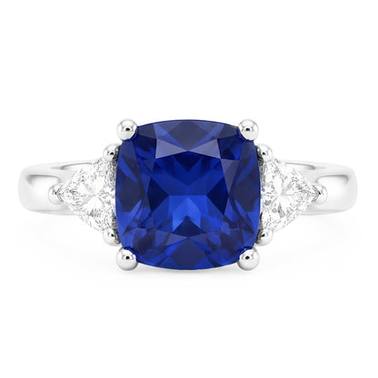 Natural Sapphire Ring 2.75ct - White Gold 14K