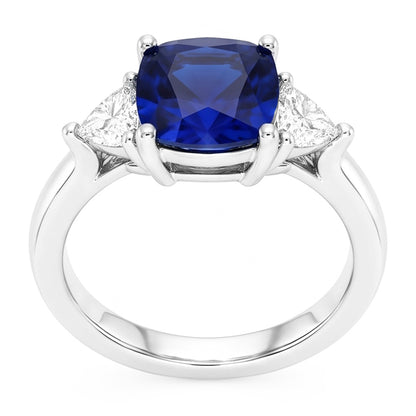 Natural Sapphire Ring 2.75ct - White Gold 14K