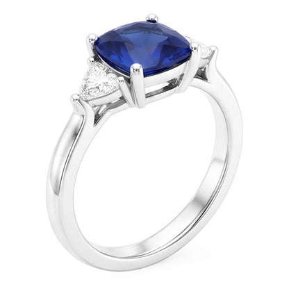 Natural Sapphire Ring 2.75ct - White Gold 14K