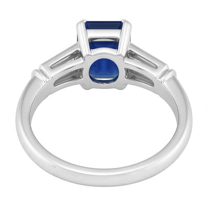 Natural Sapphire Ring 2.75ct - White Gold 14K