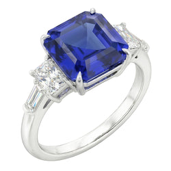 Natural Sapphire Ring 2ct - White Gold 14K