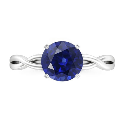 Natural Sapphire Ring 2ct - White Gold 14K