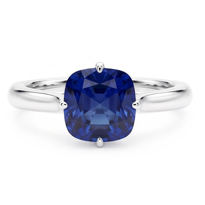 Natural Sapphire Ring 2ct - White Gold 14K