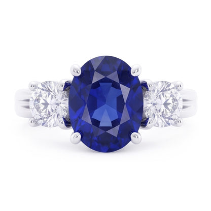Natural Sapphire Ring 2ct - White Gold 14K