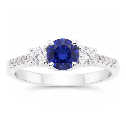 Natural Sapphire Ring 2ct - White Gold 14K