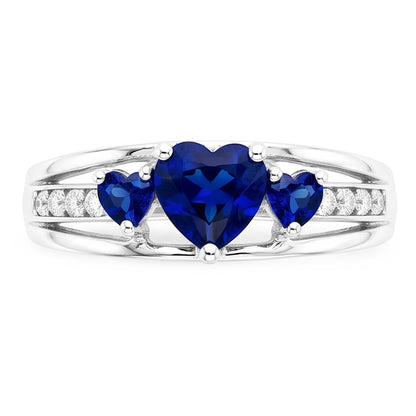 Natural Sapphire Ring 2ct - White Gold 14K