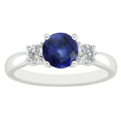 Natural Sapphire Ring 2ct - White Gold 14K