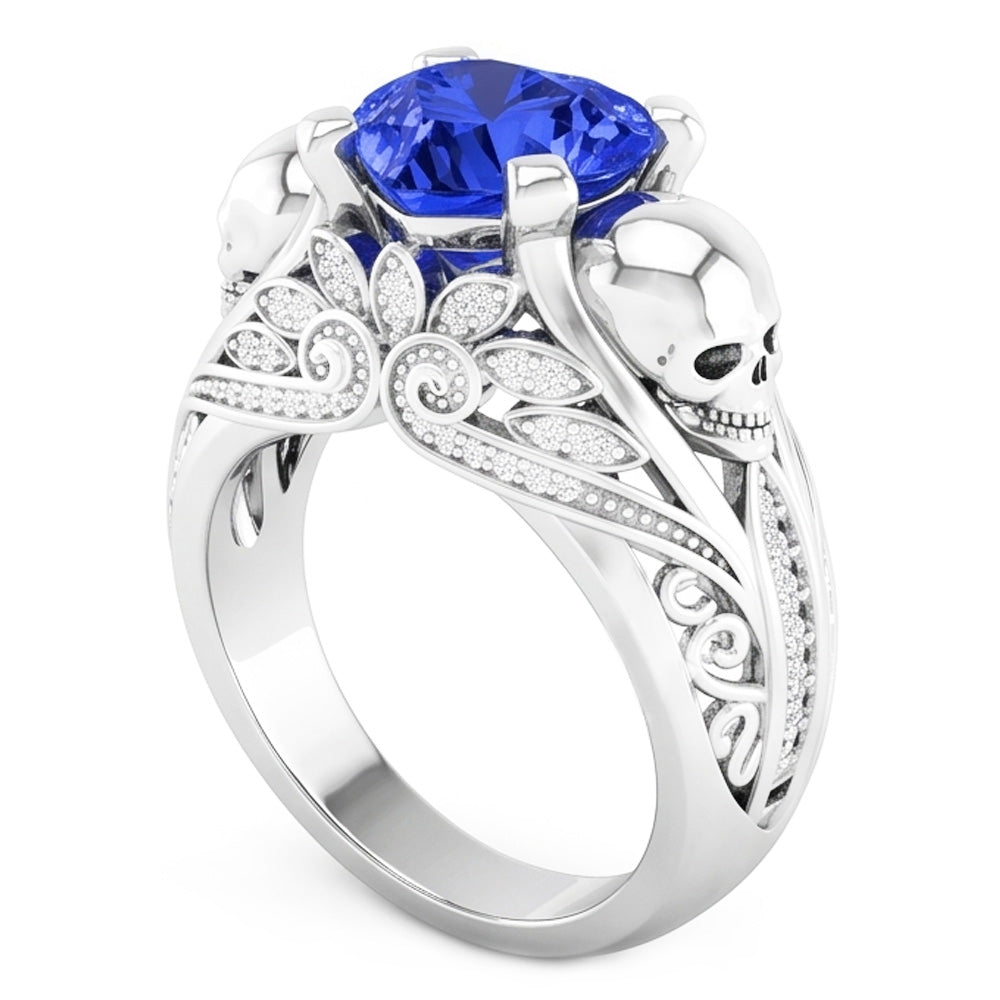 Natural Sapphire Ring 2ct - White Gold 14K