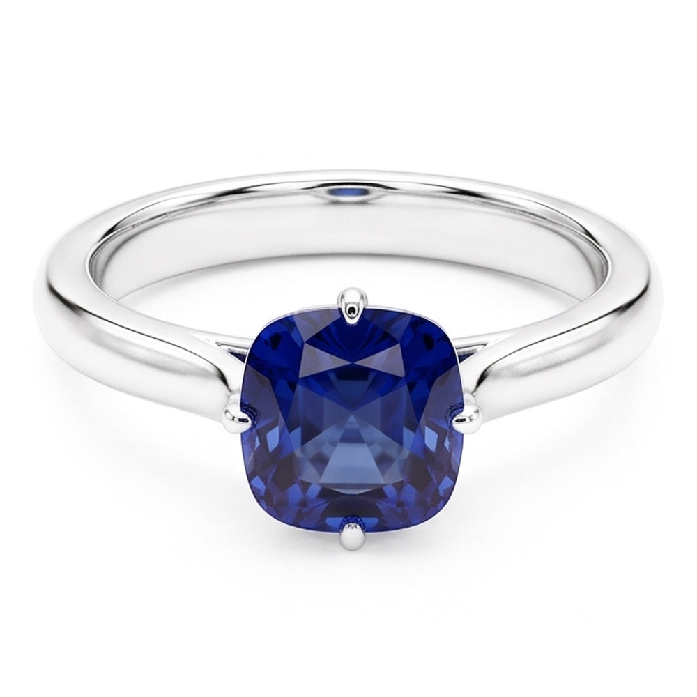 Natural Sapphire Ring 2ct - White Gold 14K