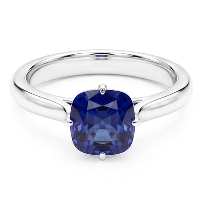 Natural Sapphire Ring 2ct - White Gold 14K