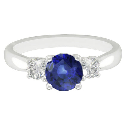 Natural Sapphire Ring 2ct - White Gold 14K