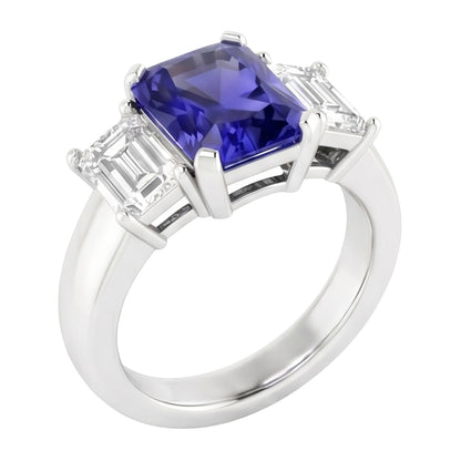 Natural Sapphire Ring 2ct - White Gold 14K