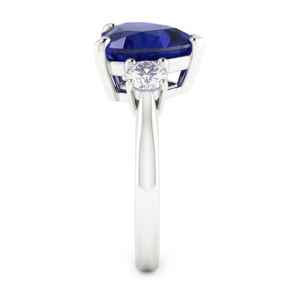 Natural Sapphire Ring 2ct - White Gold 14K