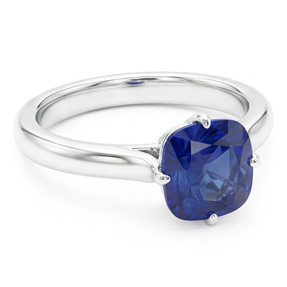 Natural Sapphire Ring 2ct - White Gold 14K