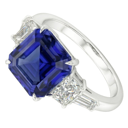 Natural Sapphire Ring 2ct - White Gold 14K