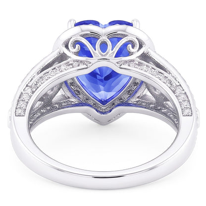 Natural Sapphire Ring 2ct - White Gold 14K