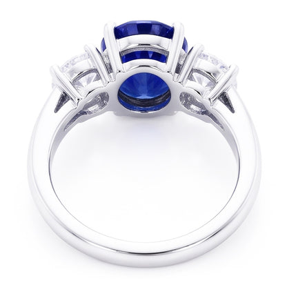 Natural Sapphire Ring 2ct - White Gold 14K