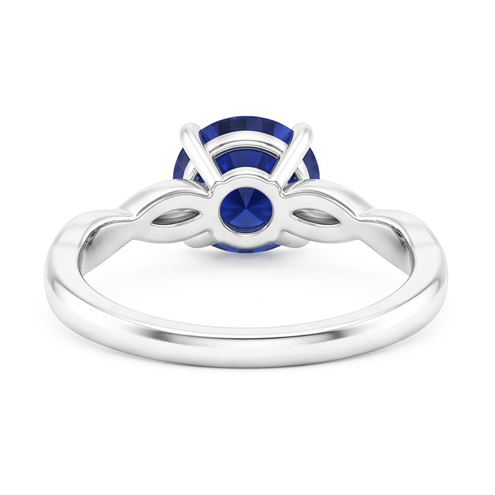 Natural Sapphire Ring 2ct - White Gold 14K