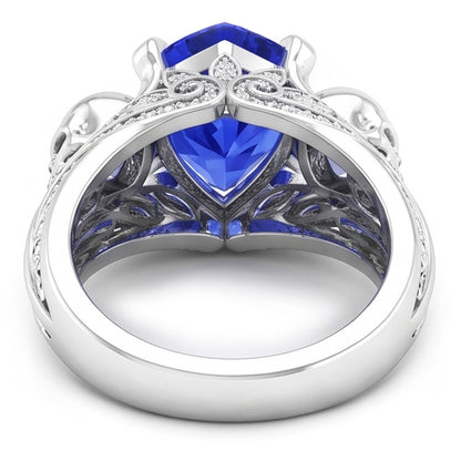 Natural Sapphire Ring 2ct - White Gold 14K