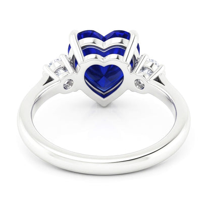 Natural Sapphire Ring 2ct - White Gold 14K