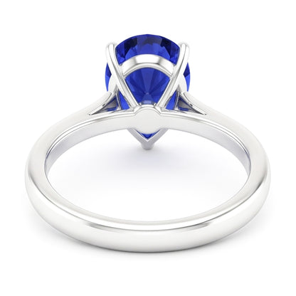 Natural Sapphire Ring 2ct - White Gold 14K